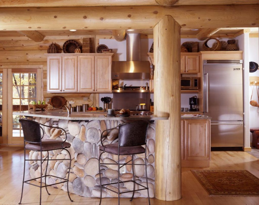 Kitchen Yellowstone Log Homes